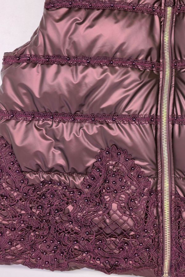 Zerina Boncuk Detaylı İşlemeli Mont Yelek Eşofman Takımı