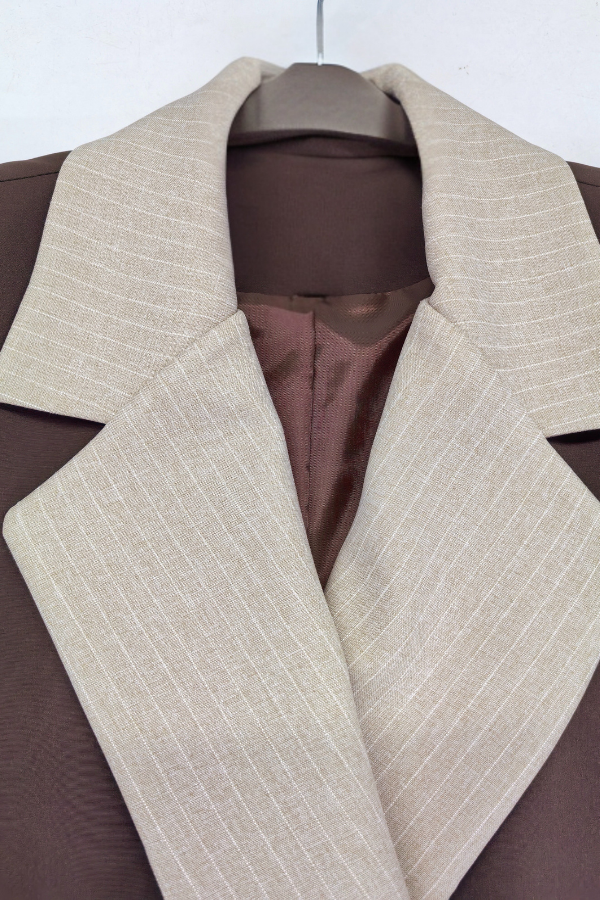 Çizgili Garnili Ceket