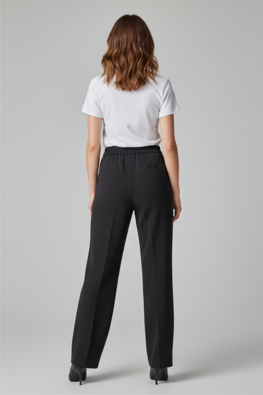 Zerina Tek Pileli Siyah Pantolon