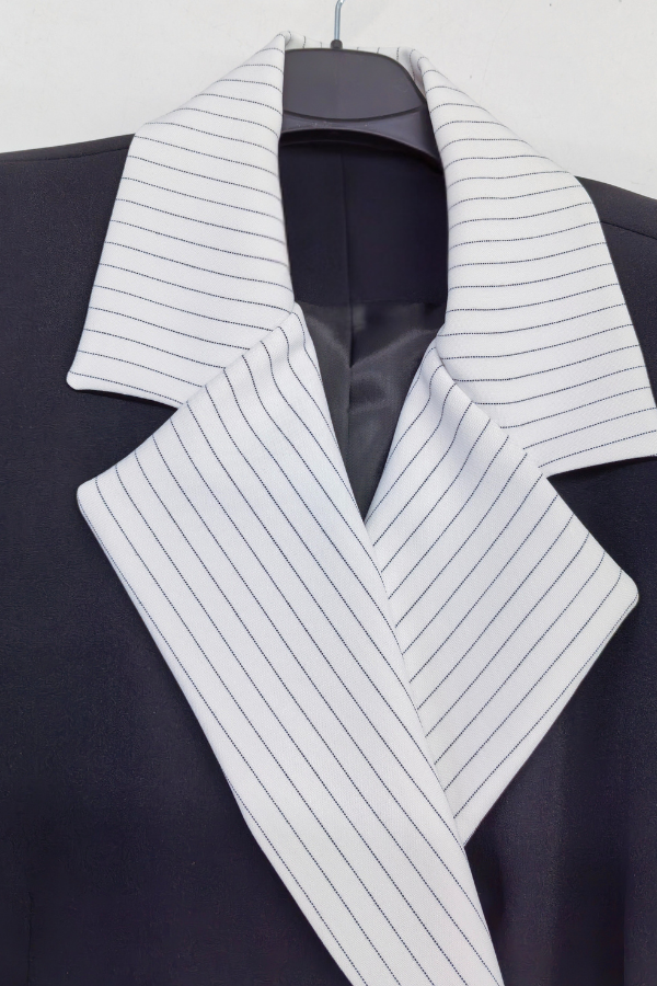 Çizgili Garnili Ceket