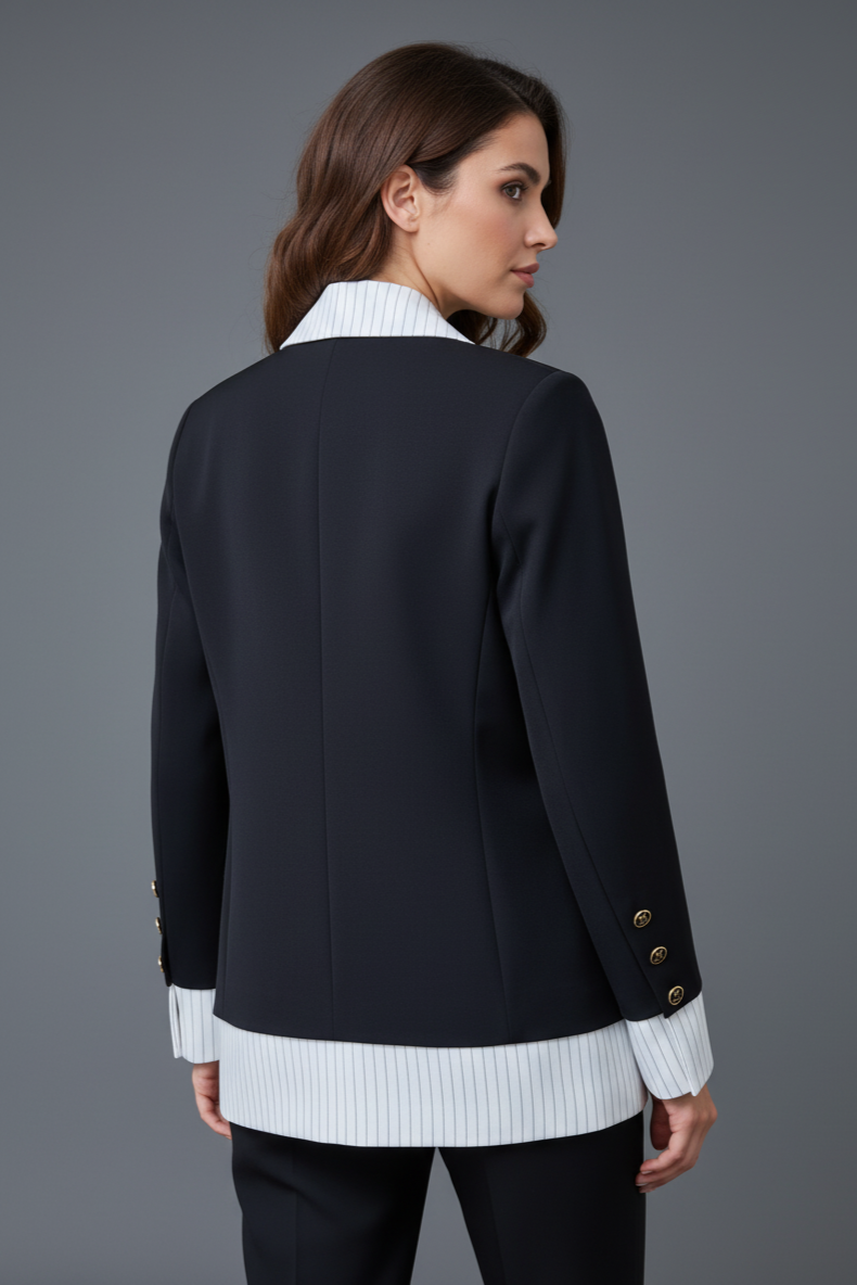 Çizgili Garnili Ceket