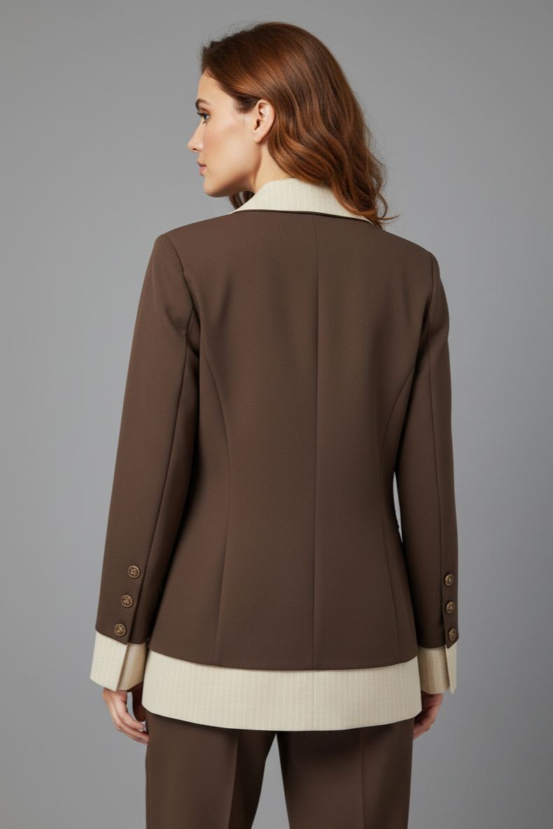 Çizgili Garnili Ceket