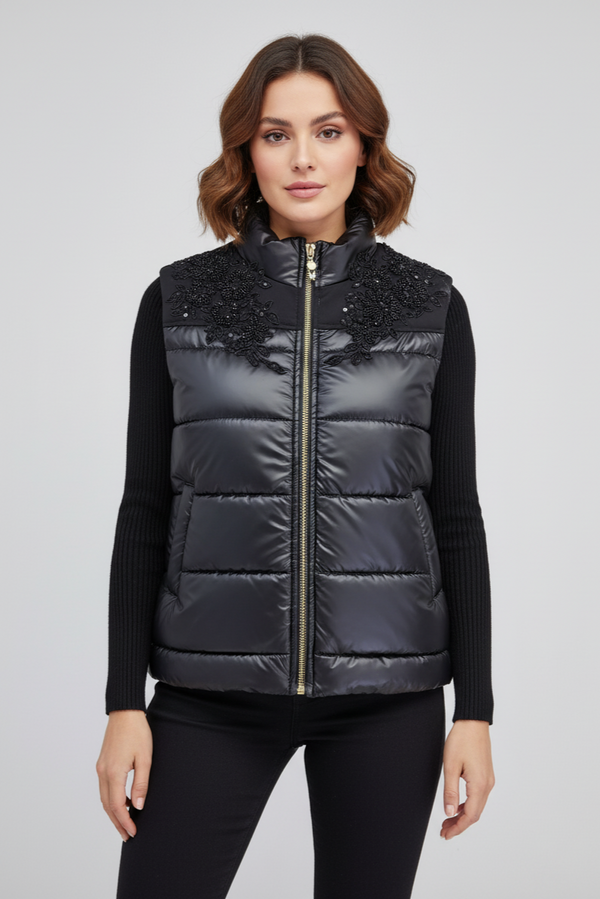 Zerina İşlemeli Mont Yelek